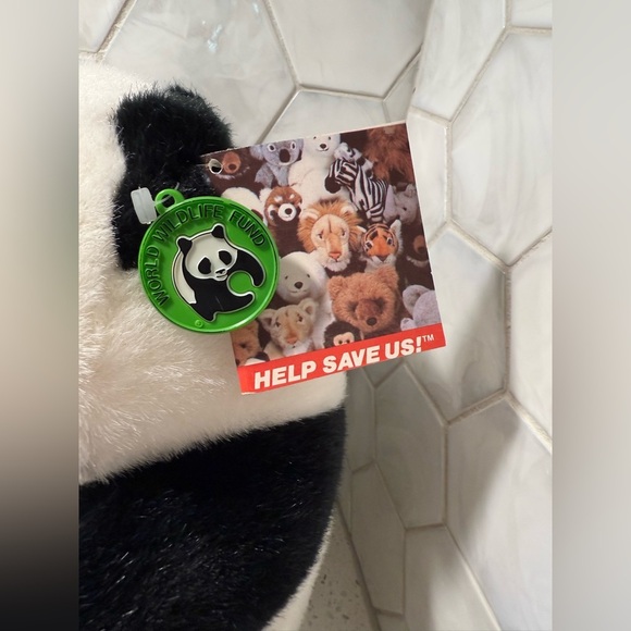 Panda Plush Stuffed Animal Busch Gardens VINTAGE World Wildlife Fund 1999 - Picture 5 of 8